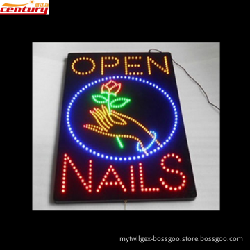 wholesale china factory price nails open animated led sign